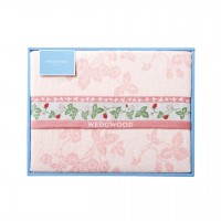 ウェッジウッド　ワイルドストロベリータオルケット　ピンク