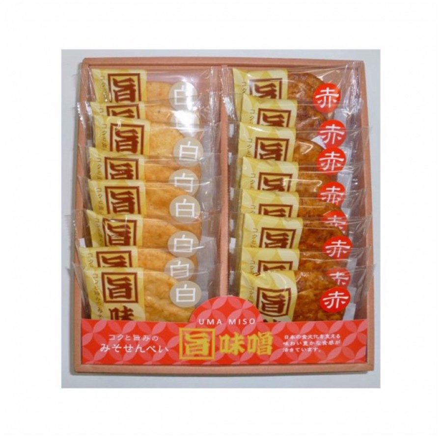 【埼玉県】「七越製菓」 旨みそせんべい 16枚
