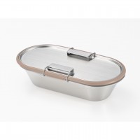 ステンレスコンテナ ストッパー付 ブラウン