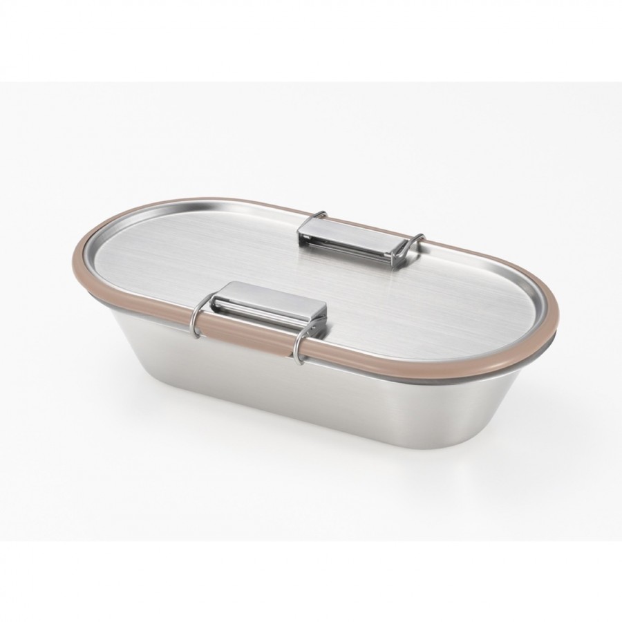 ステンレスコンテナ ストッパー付 ブラウン