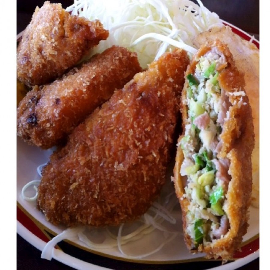 九州産のハンバーグ・餃子カツセット