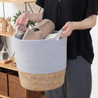 鉢カバー コットン/ガマ 10号　グレー