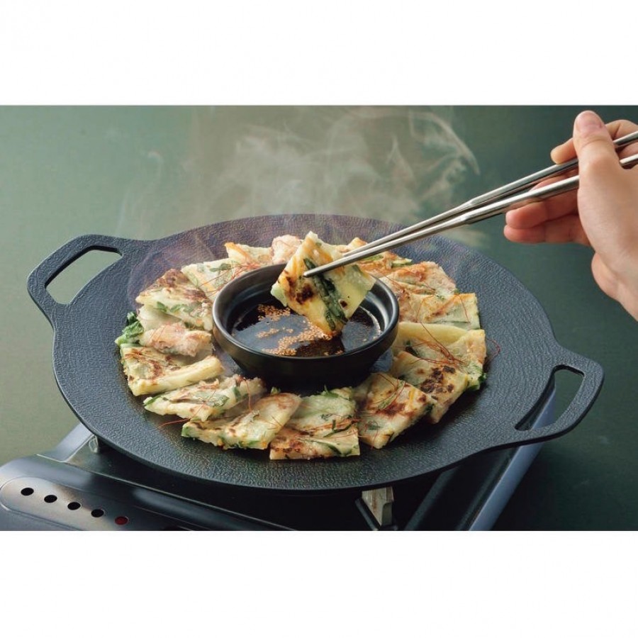 韓味家 ふっ素加工アルミ鋳物製IH対応マルチプレート30cm
