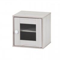 キューブボックス ガラス扉 ホワイトウォッシュ