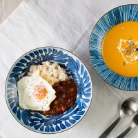 波佐見焼 古染紋 手描き多用鉢ペア