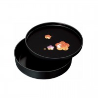 紀州塗 花舞うさぎ 盆付菓子器