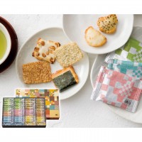 【東京都】赤坂柿山 あ・ら・かしこ(ひとくち慶長(醤油・青海苔各12枚)・ひとくち豆柿・ひとくち海苔巻各10枚・古乃端(海老・胡麻各12粒)