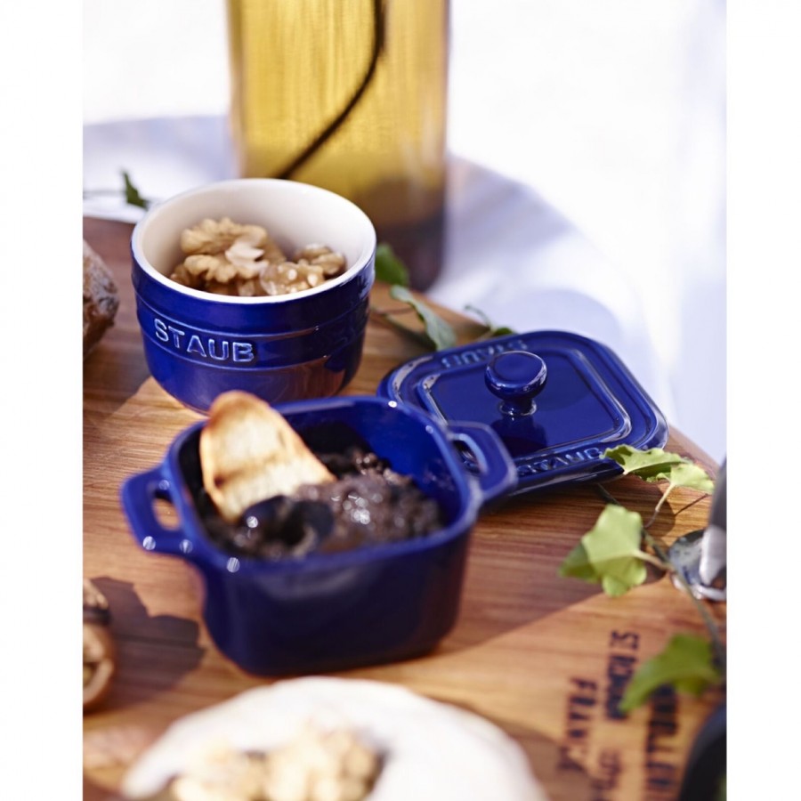 ストウブ  スクエアココットペアセット　ブルー
