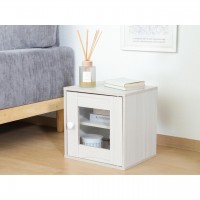 キュｰブボックス ガラス扉　ホワイトウォッシュ