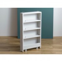 【幅10.4cm】隙間収納ラック 　ホワイト