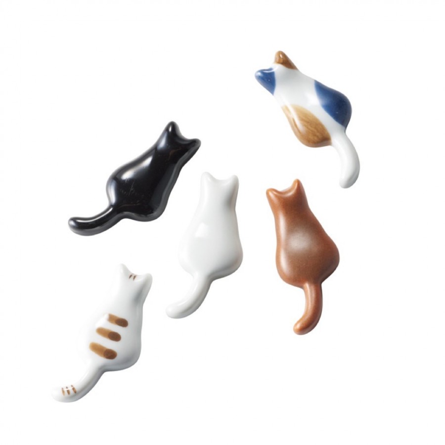 波佐見焼　ネコ 箸置揃