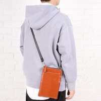 縦型スマートミニショルダーバッグ 　キャメル