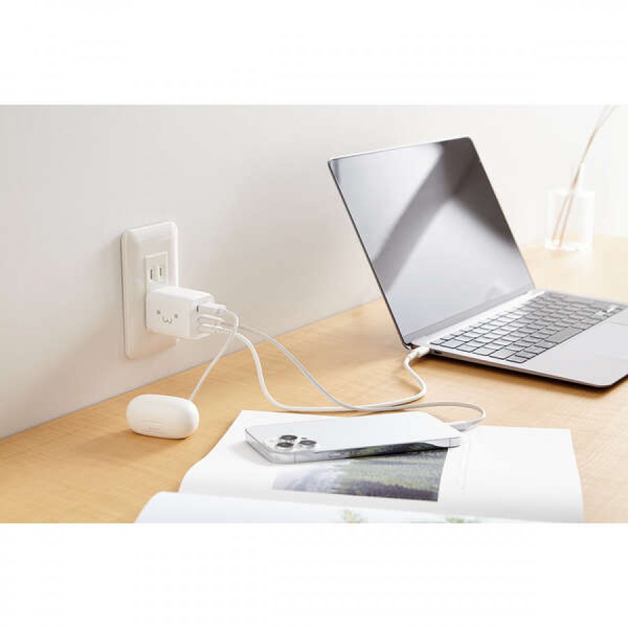 ELECOM　AC&USB充電器65W　しろちゃん