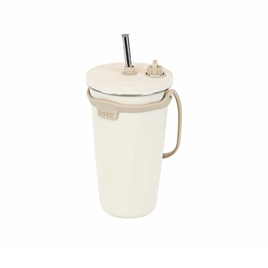 ストロー付2Wayタンブラー570ml アイボリー