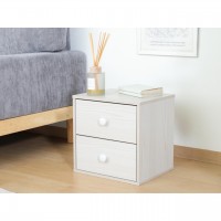 キュｰブボックス 引出2段　ホワイトウォッシュ