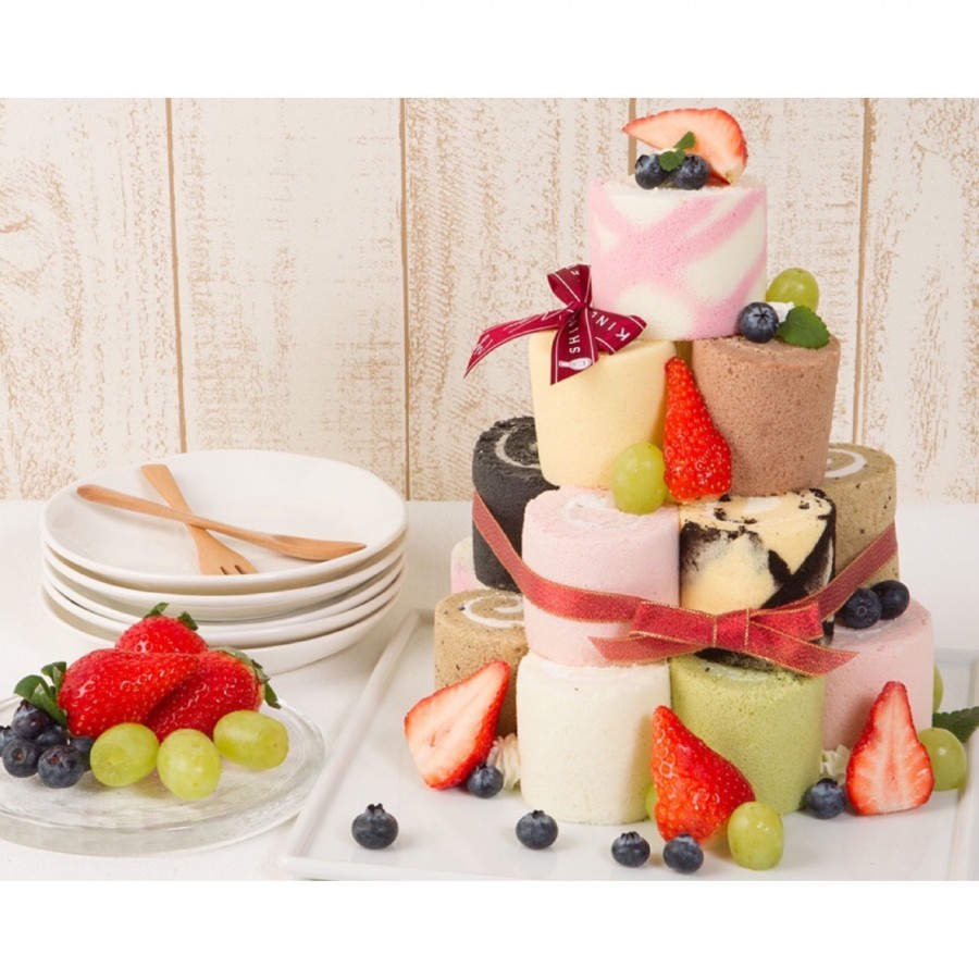 【岐阜県】「新杵堂」 ロールケーキタワー