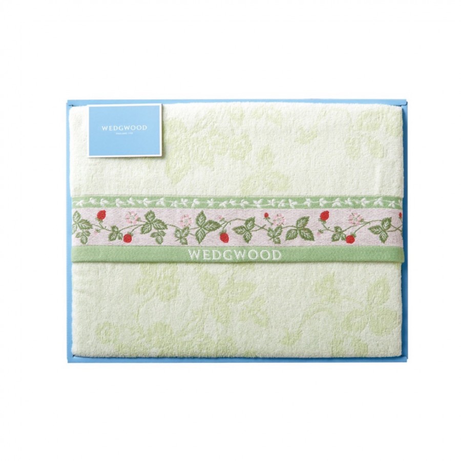 ウェッジウッド　ワイルドストロベリータオルケット　グリーン