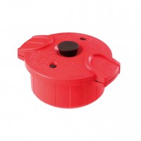 電子レンジ圧力鍋　レッド