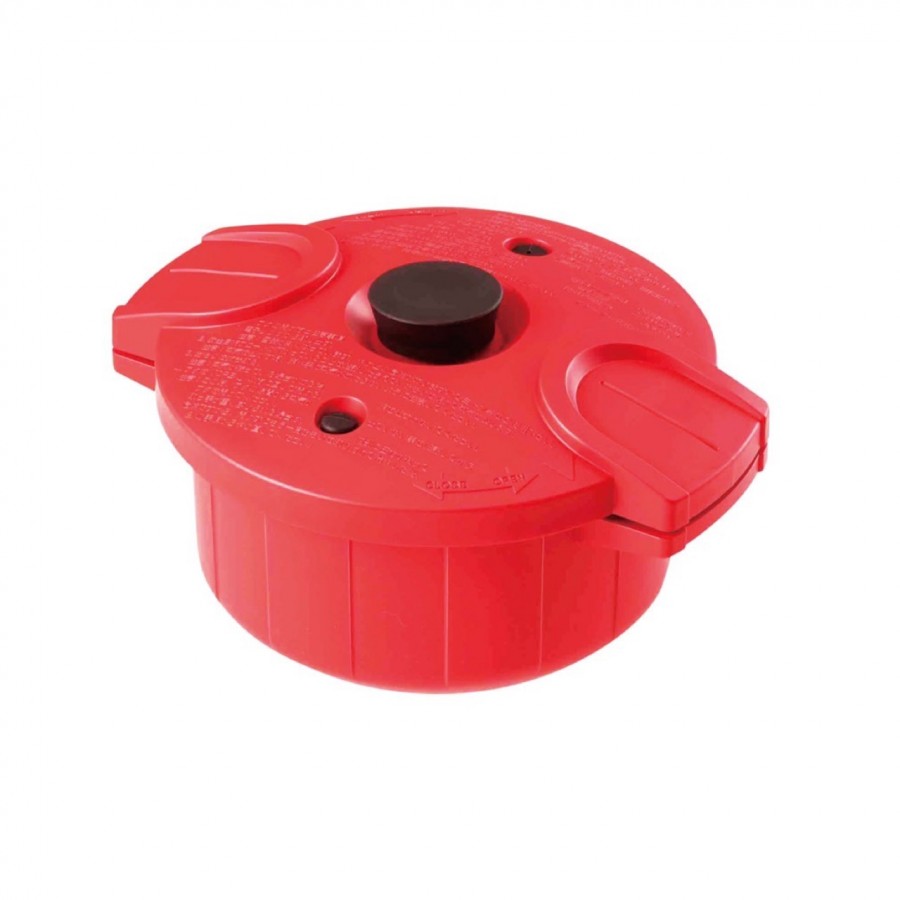 電子レンジ圧力鍋 レッド