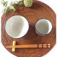 有田焼　太こますじ（赤）茶碗コップセット