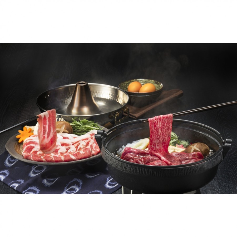 【北海道】ふらの和牛・かみふらのポーク　すきしゃぶセット830g