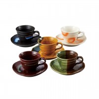 和渦紋 コーヒーカップ&ソーサー5客セット