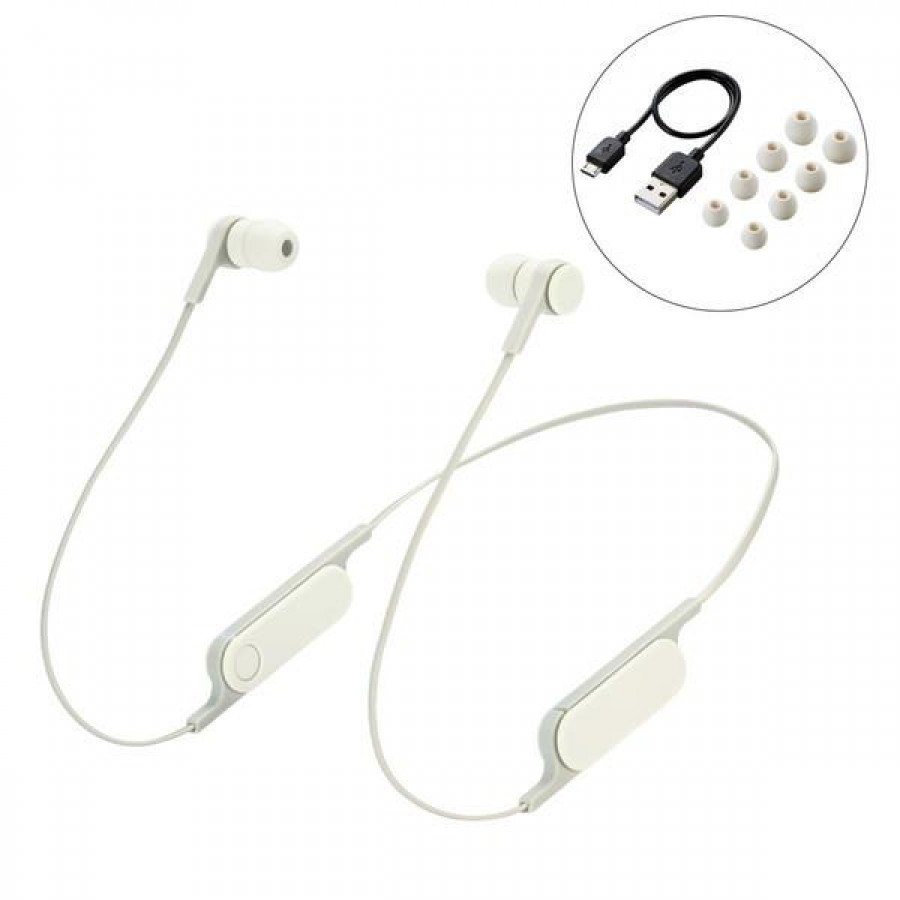 エレコム Bluetoothイヤホン　ストーンホワイト