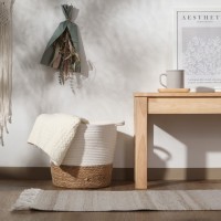 鉢カバー コットン/ガマ 10号　アイボリー