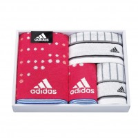 adidas　ピンク（スポーツタオル×フェイスタオル×タオルチーフ）