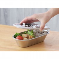 ステンレスコンテナ ストッパー付 グレー