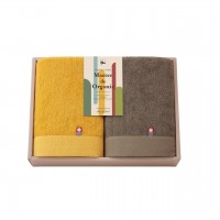 今治  オーガニックフェイスタオル2P　マスタードオーガニック