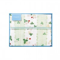 ウェッジウッド　ワイルドストロベリー綿毛布（毛羽部分）　グリーン