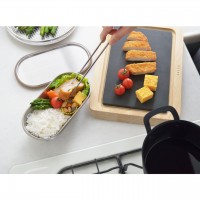 ステンレスコンテナ ストッパー付 ブラウン