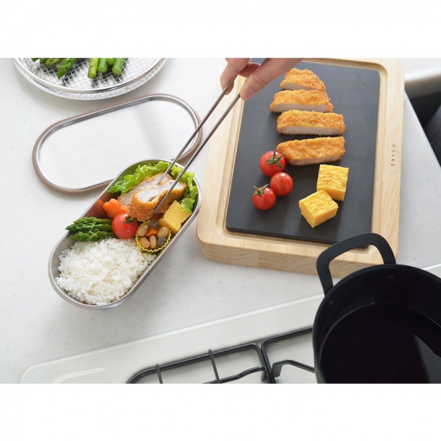 ステンレスコンテナ ストッパー付 ブラウン