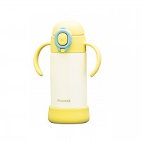 ピーコック ベビーストローマグ ハンドル付360ml　イエロー （7ヶ月頃から使えるベビー用水筒）