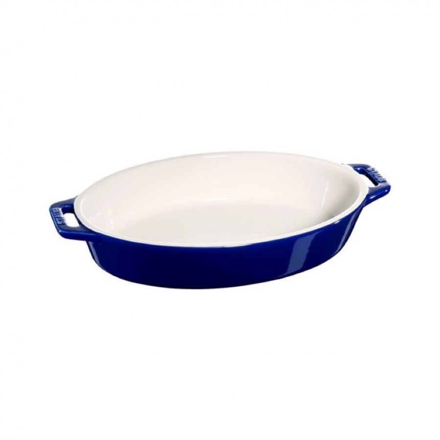 ストウブ  オーバルディッシュ17cm　ブルー