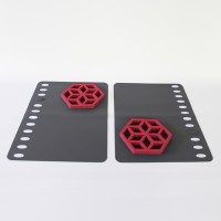 箸置きランチョンマット(アッシュ) 2枚＆Tangle Pot stand(honeyレッド) 2個セット