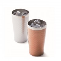 ペアメタルサーモタンブラー340ml　ブロンズ＆シルバー