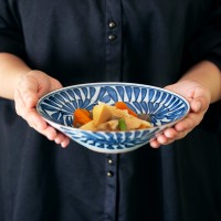 波佐見焼 古染紋 手描き多用鉢ペア