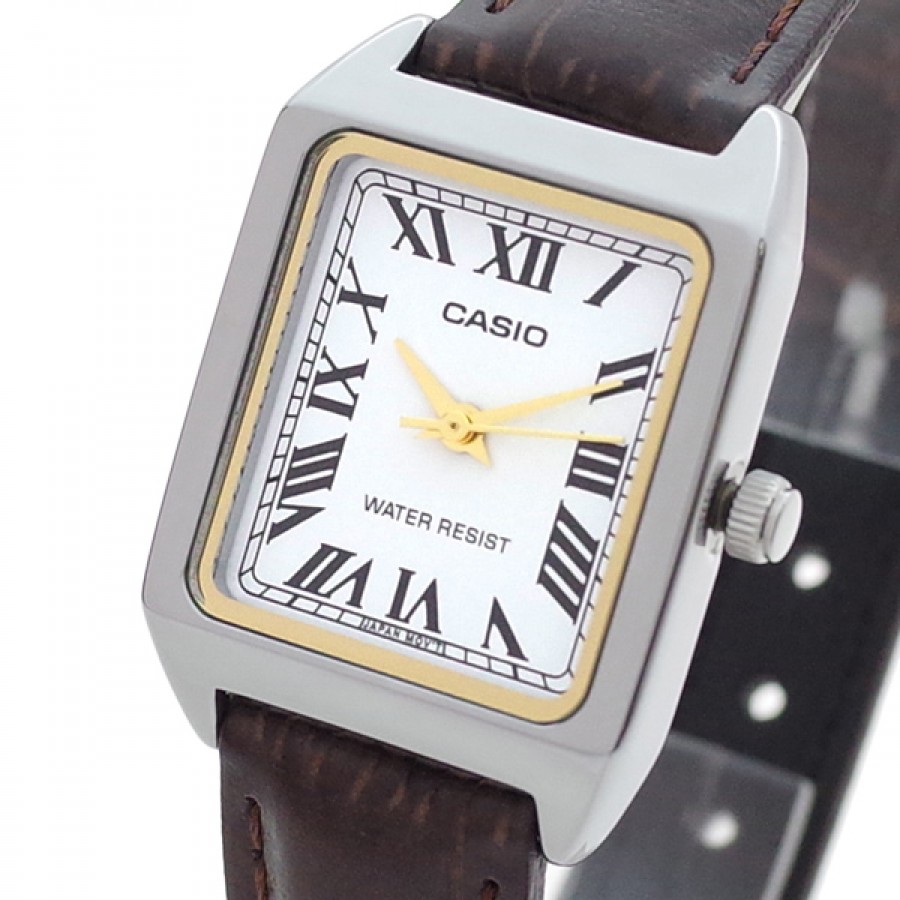Casio クォーツ腕時計 レディース ホワイト ブラウン 引き出物宅配サービス 引き出物宅配ならヒキレボ
