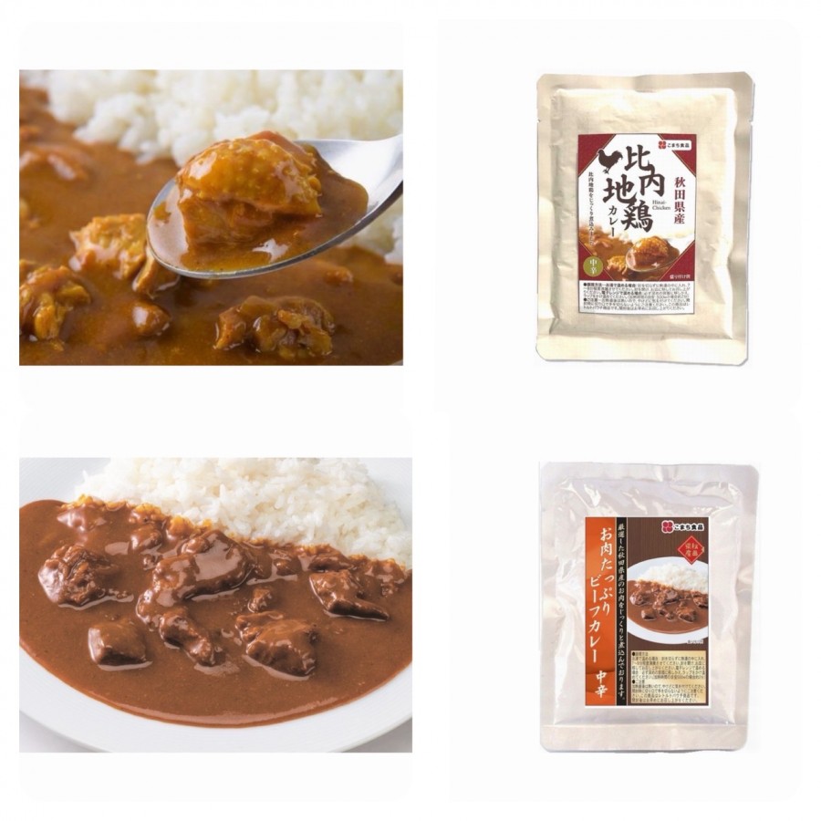 【秋田県】比内地鶏カレー(中辛)3袋 ビーフカレー(中辛)3袋