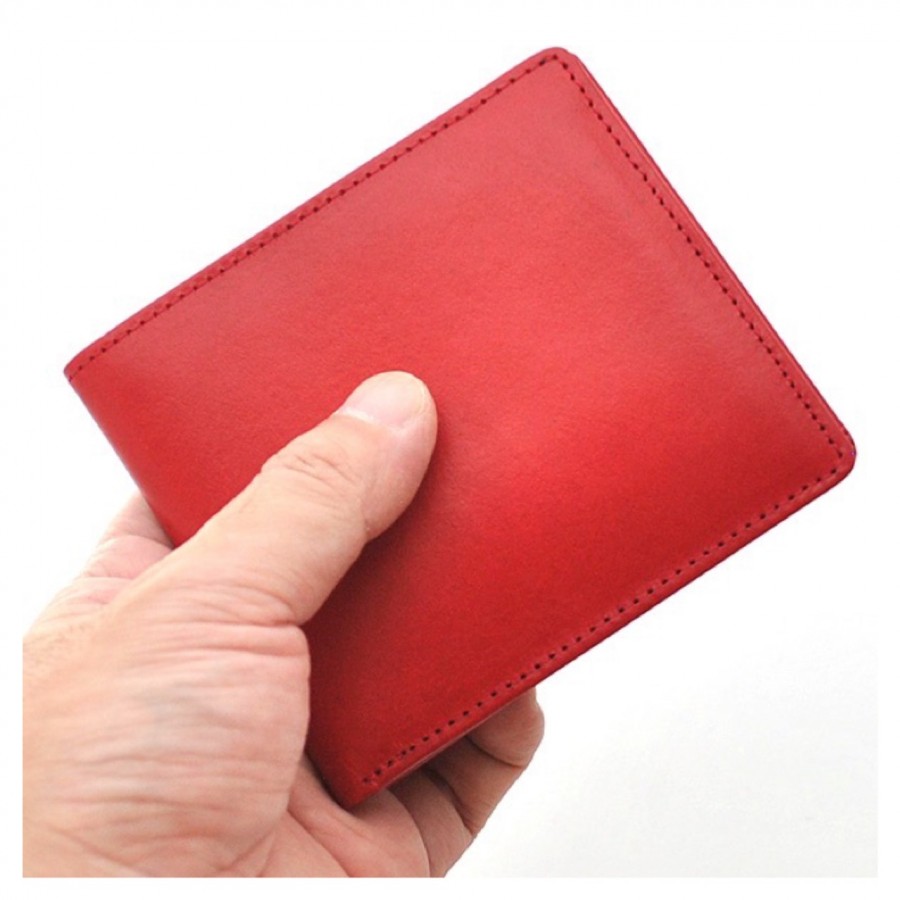 【日本製財布】バンタンレザー2つ折財布　キャメル