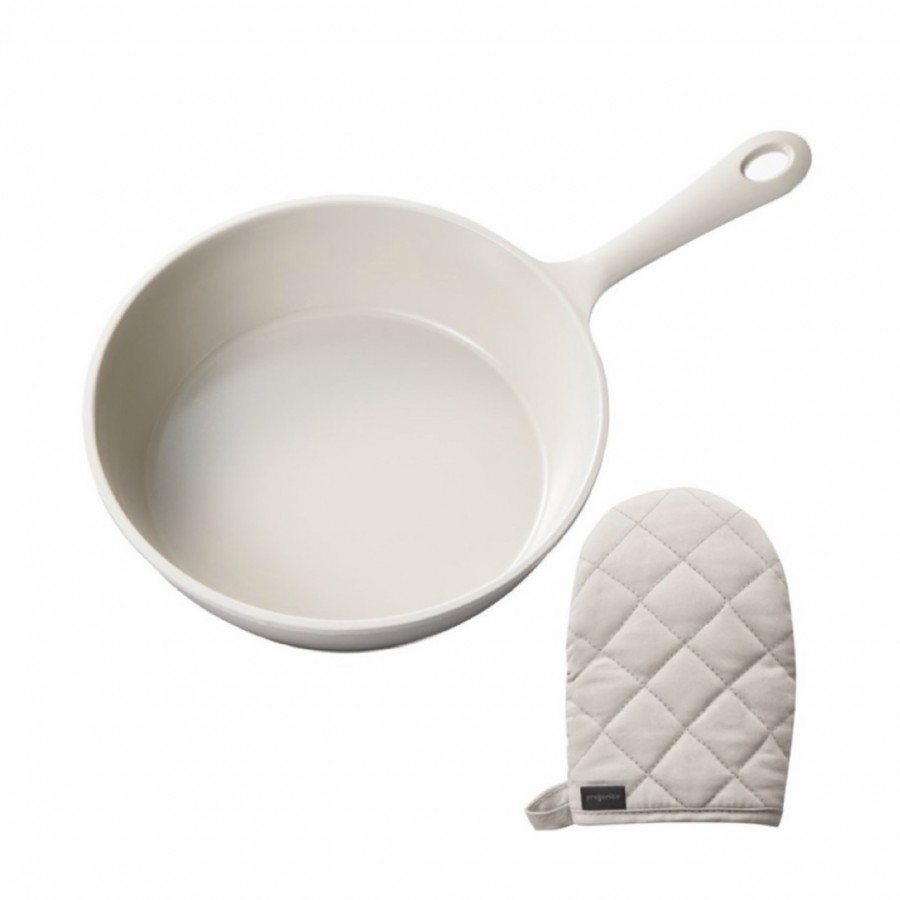 アルミスキレット・ミトンセット グレージュ