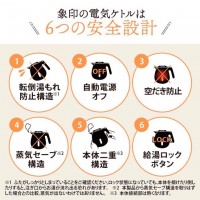 象印マホービン電気ケトル1L　ホワイト
