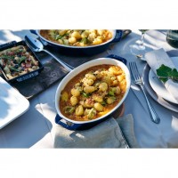 ストウブ  オーバルディッシュ17cm　ブルー