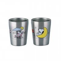 ピーナッツ　ペア二重タンブラー260ml Sセット