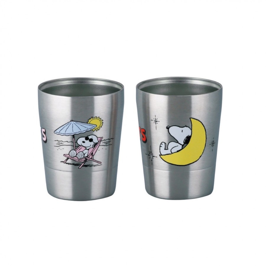 ピーナッツ　ペア二重タンブラー260ml Sセット