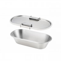 ステンレスコンテナ ストッパー付 グレー