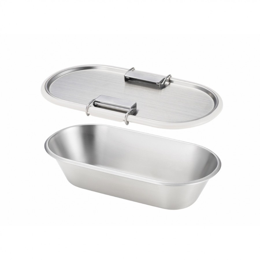 ステンレスコンテナ ストッパー付 グレー