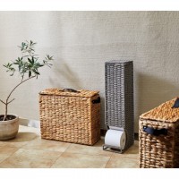 トイレットペーパー入れ　グレイ
